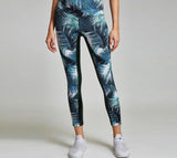 Premium Leaf Print Yoga Set - Moisture-Wicking Athletic Wear for Women