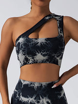 Premium Seamless One-Shoulder Sports Bra & Scrunch Butt Lifting Leggings Set - Complete Gym Outfit