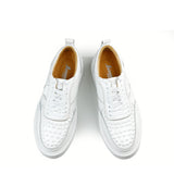 Stylish Men's Platform Rivet Casual Shoes - Comfortable Lace-Up Design