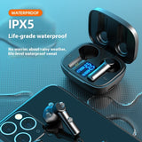 Waterproof Wireless Bluetooth Earbuds with Digital Display - Sports In-Ear Headphones