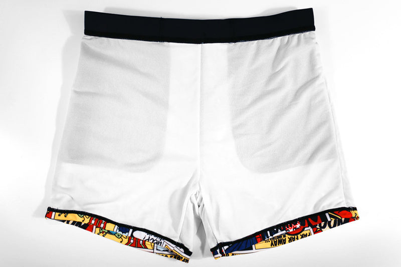 Men's Printed Swim Shorts - Loose Fit Beach Boxer Swimwear Plus Size