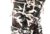 Vintage Distressed Heavy-Duty Flared Denim Jeans