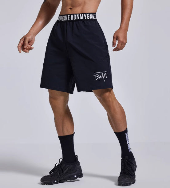 Athletic Men's Sports Shorts - Breathable Workout Cropped Pants