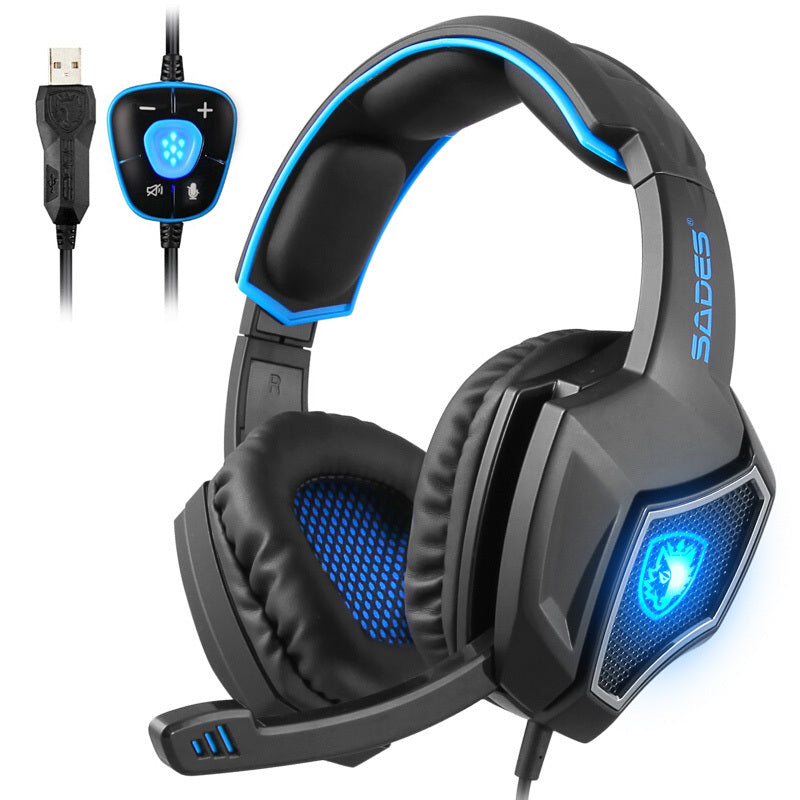 Professional Gaming Headset 7.1 Surround Sound with LED Backlight
