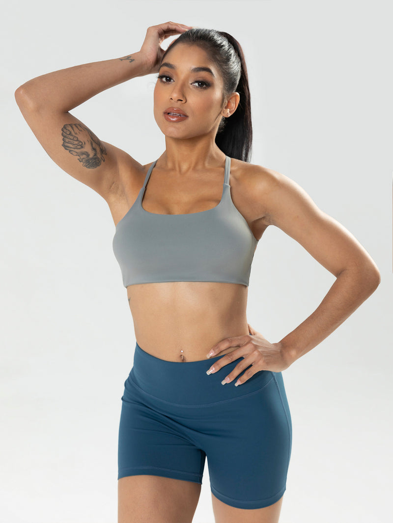 Premium 3-Pack Sports Bras - Padded Strappy Design with Removable Cups for Medium Support