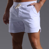 Premium Cotton Athletic Shorts - Men's Moisture-Wicking Running Capris