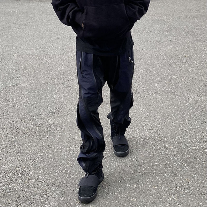 Urban Multi-Pocket Drawstring Cargo Trousers - Loose Fit Street Style Pants