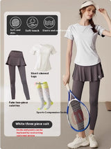 Premium Women's Athletic Yoga Set - Long Sleeve Running & Tennis Suit