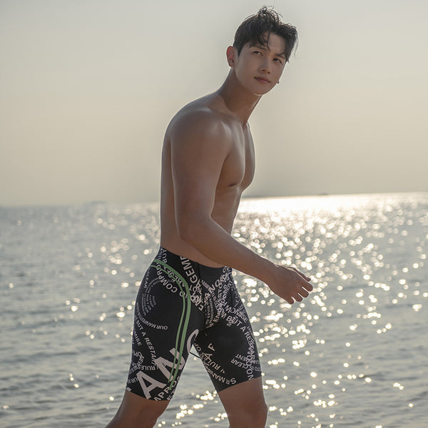 Professional Men's Swimming Trunks - Quick Dry Boxer Style Swimwear