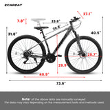 A29367 29 Inch Mountain Bike 21 Speed, Suspension Fork, Aluminum Frame Disc Brake, Mountain Biking For Both Men And Women.