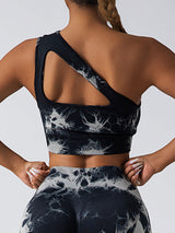 Premium Seamless One-Shoulder Sports Bra & Scrunch Butt Lifting Leggings Set - Complete Gym Outfit