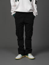 Retro Two-Tone Micro-Flare Cargo Pants - Contemporary Streetwear Essential