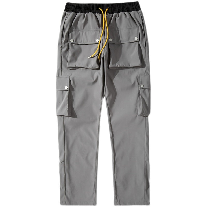 Urban Multi-Pocket Cargo Trousers - Men's Harajuku Style Loose Fit Pants