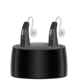 Rechargeable Digital Hearing Aid with Charging Case - Behind-the-Ear Sound Amplifier