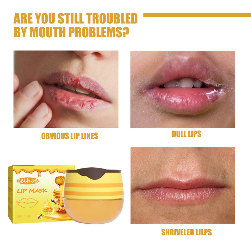 Honey Bee Lip Mask - Moisturizing Exfoliating Lip Care Treatment