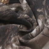 Military-Inspired Leaf Camo Flared Overalls - Men's Tactical Workwear