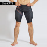 Professional Men's Swimming Trunks - Quick Dry Polyester Boxer Shorts for Training & Beach