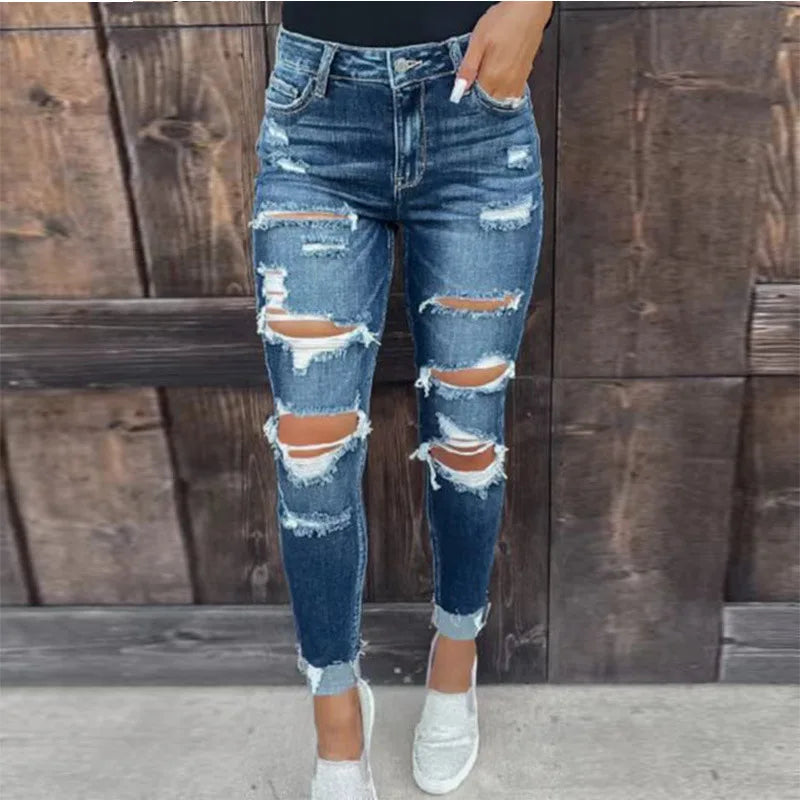Jeans for Women Blue  High Waist New Style Baggy Jeans Women Pants Casual Jean