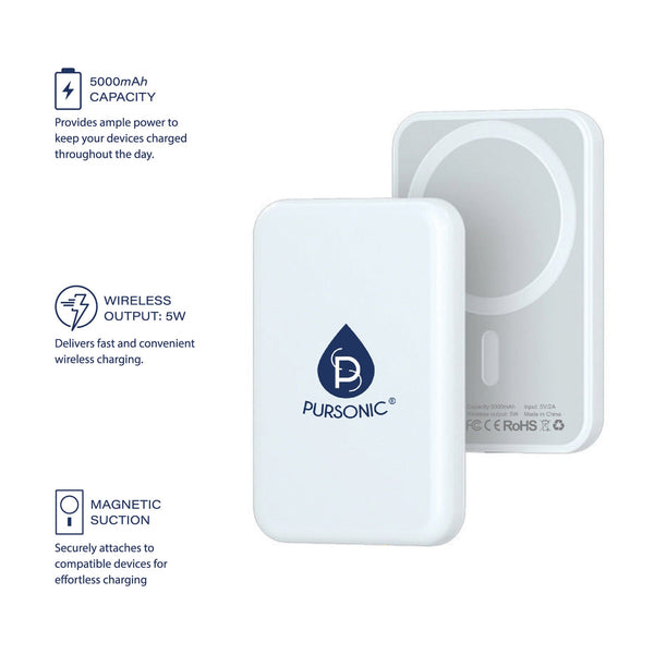 PBM5000 Magnetic Wireless Power Bank - 5000mAh Portable Charging Solution