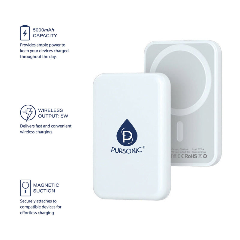 PBM5000 Magnetic Wireless Power Bank - 5000mAh Portable Charging Solution