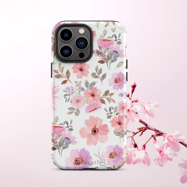 Anacotte Pure Vibes Sakura Pink Floral iPhone Case - Premium Protection