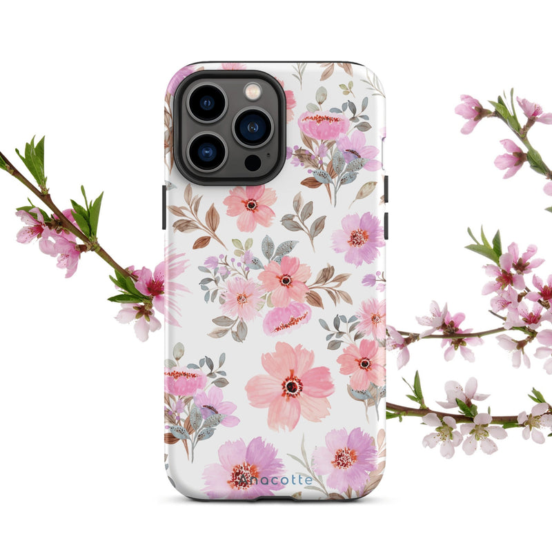 Anacotte Pure Vibes Sakura Pink Floral iPhone Case - Premium Protection