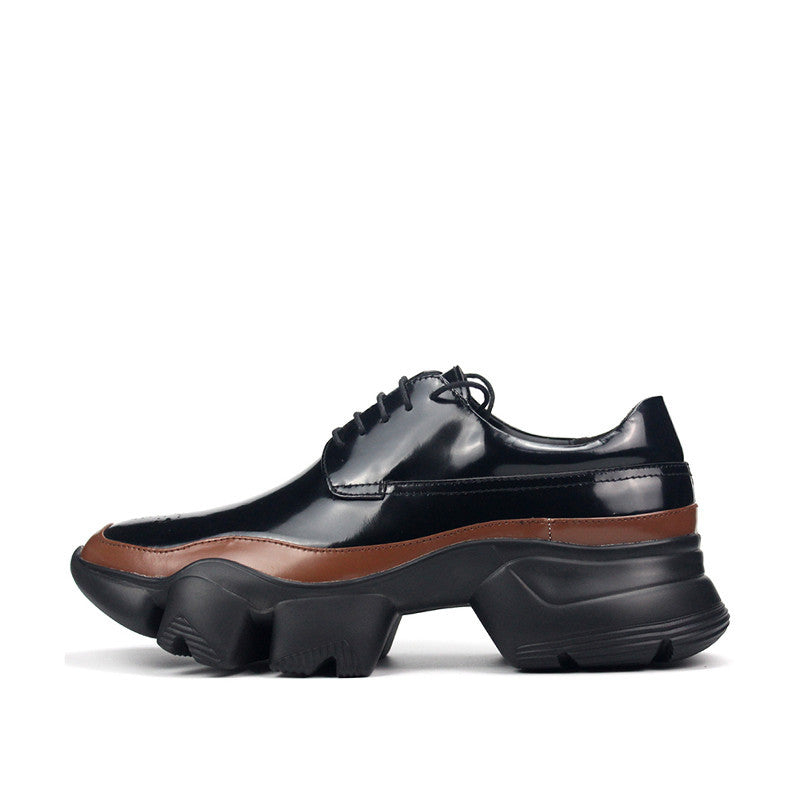 Sophisticated Handcrafted Leather Casual Shoes - Elevated Height Design