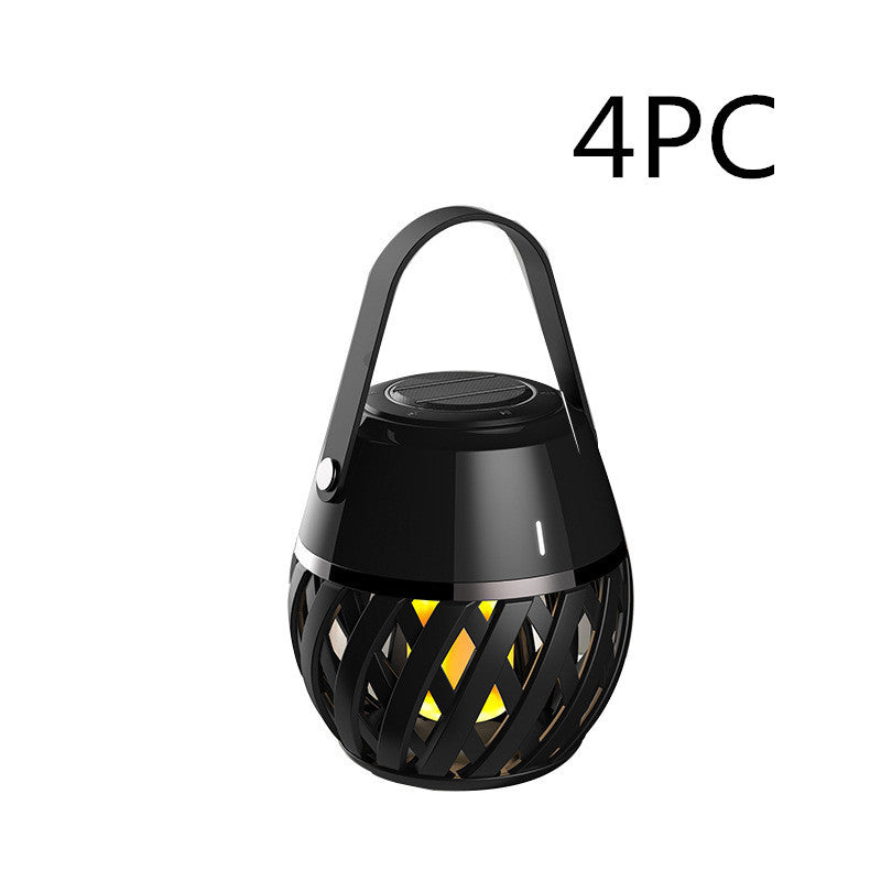 Waterproof Flame Effect Bluetooth Speaker - Portable LED Torch Light with 3D Fire Ambiance