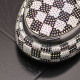 Men's Rhinestone Platform Shoes - Elevated Fashion Statement