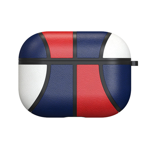NBA Basketball Leather AirPods Pro Case - Handmade Protective Cover with Anti-Fall Design