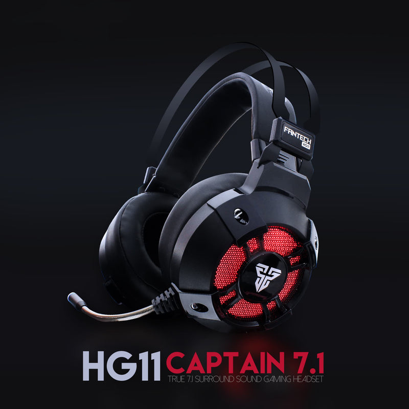 Professional Gaming Headset with LED Lights - Wired Gaming Headphones with Microphone