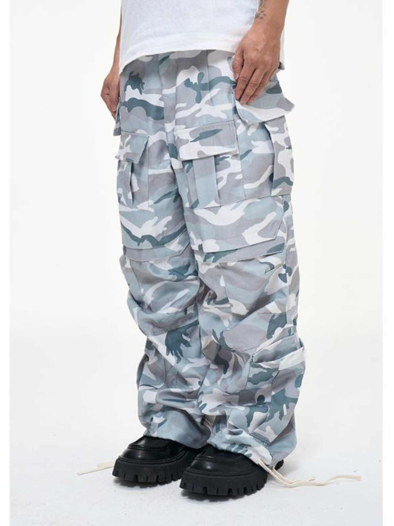 Tactical Multi-Pocket Camouflage Cargo Pants - Men's Loose Fit Workwear Trousers
