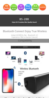 Premium Bluetooth Home Theater Sound System - Wireless Computer Speaker with Remote Control