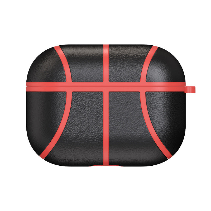 NBA Basketball Leather AirPods Pro Case - Handmade Protective Cover with Anti-Fall Design