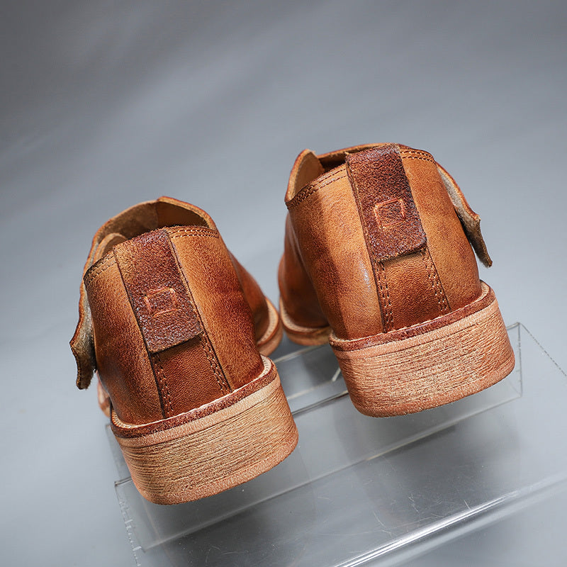 Elegant Cowhide Leather Heightened Casual Women's Shoes