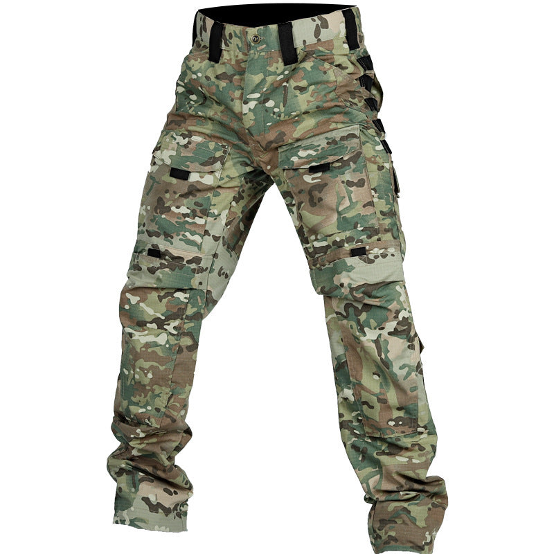 Military Style Camouflage Cargo Pants - Multi-Pocket Tactical Training Trousers