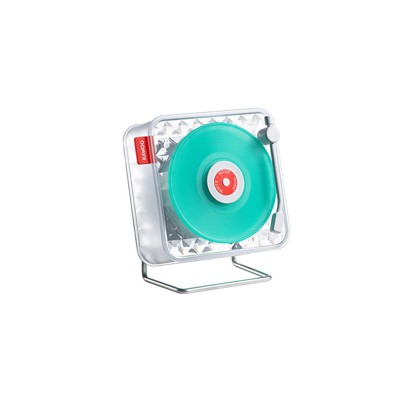 Wireless Bluetooth Speaker with Ambient LED Light - Transparent Record Player Design