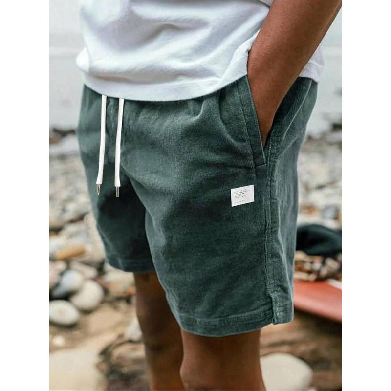 Men's Casual Drawstring Shorts with Letter Print - Comfortable Summer Wear