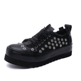 Premium Handcrafted Leather Canvas Breathable Men's Shoes - Niche Design Comfort Footwear