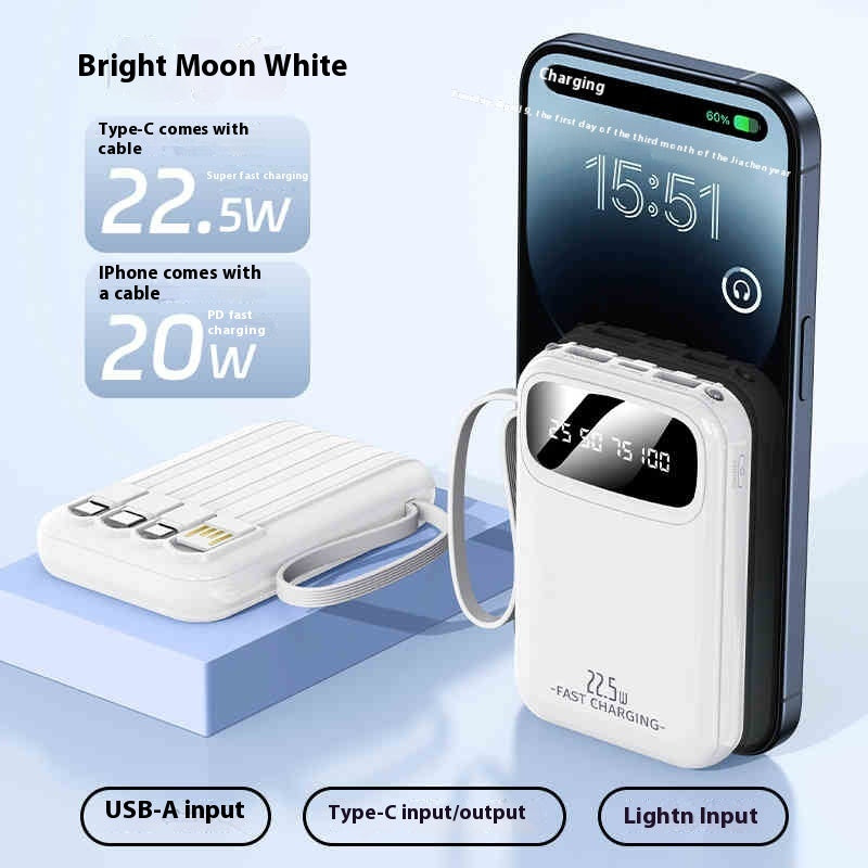 Compact And Portable Large Capacity Portable Power With Cable
