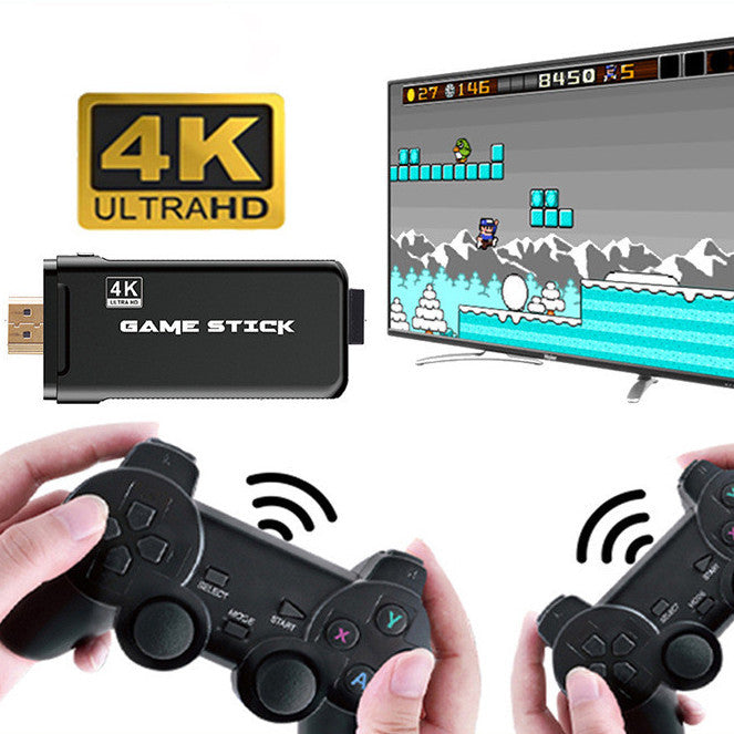 Retro Gaming Paradise - 32GB Wireless HDMI Game Console with Dual Controllers