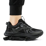 Black Tech Power Mechanical Running Shoes - Professional Athletic Marathon Footwear