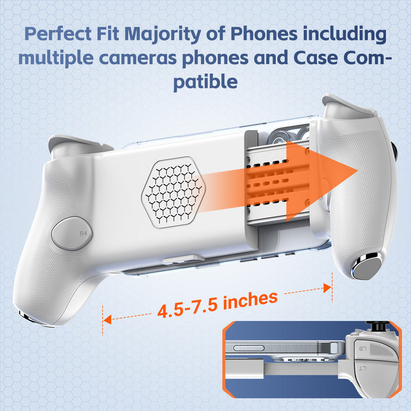 Advanced Type-C Gaming Controller - Dual Mode Wireless & Wired for Android, iOS, PC, PlayStation & Switch