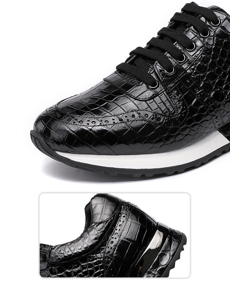 Stylish Men's Retro Fashion Casual Lace-Up Sneakers - Comfortable Walking Shoes