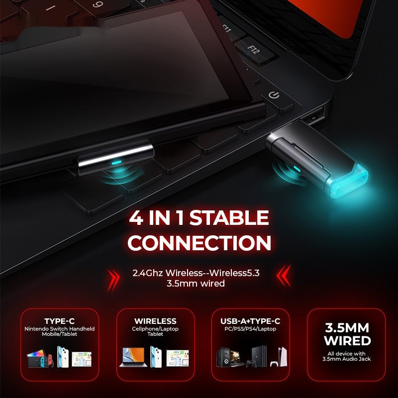 Gaming Bluetooth Headset - Wireless E-Sports Headphones with Breathing Light