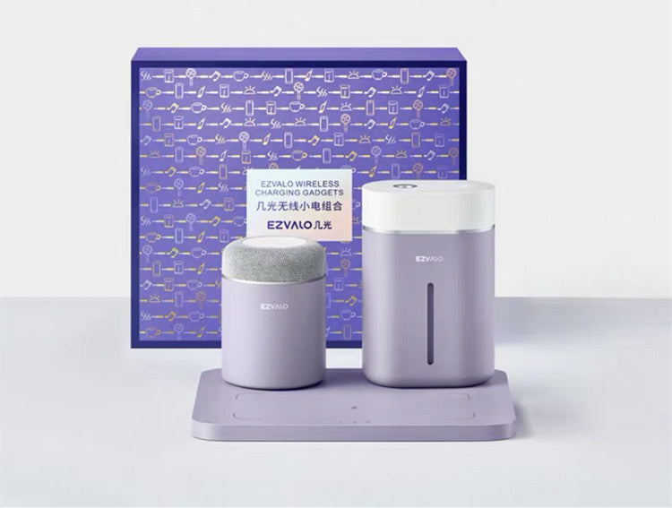 Multifunctional Wireless Charging Station with Bluetooth Speaker & Night Light