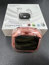 Wireless Bluetooth Earbuds with LCD Display & Noise Reduction Technology