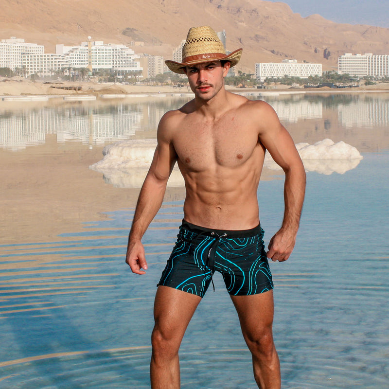 Comfortable Beach Boxer Swimming Trunks - Plus Size Men's Swimwear