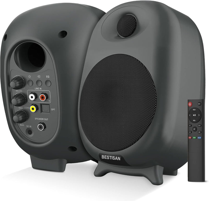 Compact Desktop USB Speakers - 2.0 Channel Wired Subwoofer System