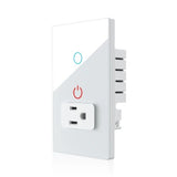 Smart Graffiti Wall Socket Glass Panel Wireless Control
